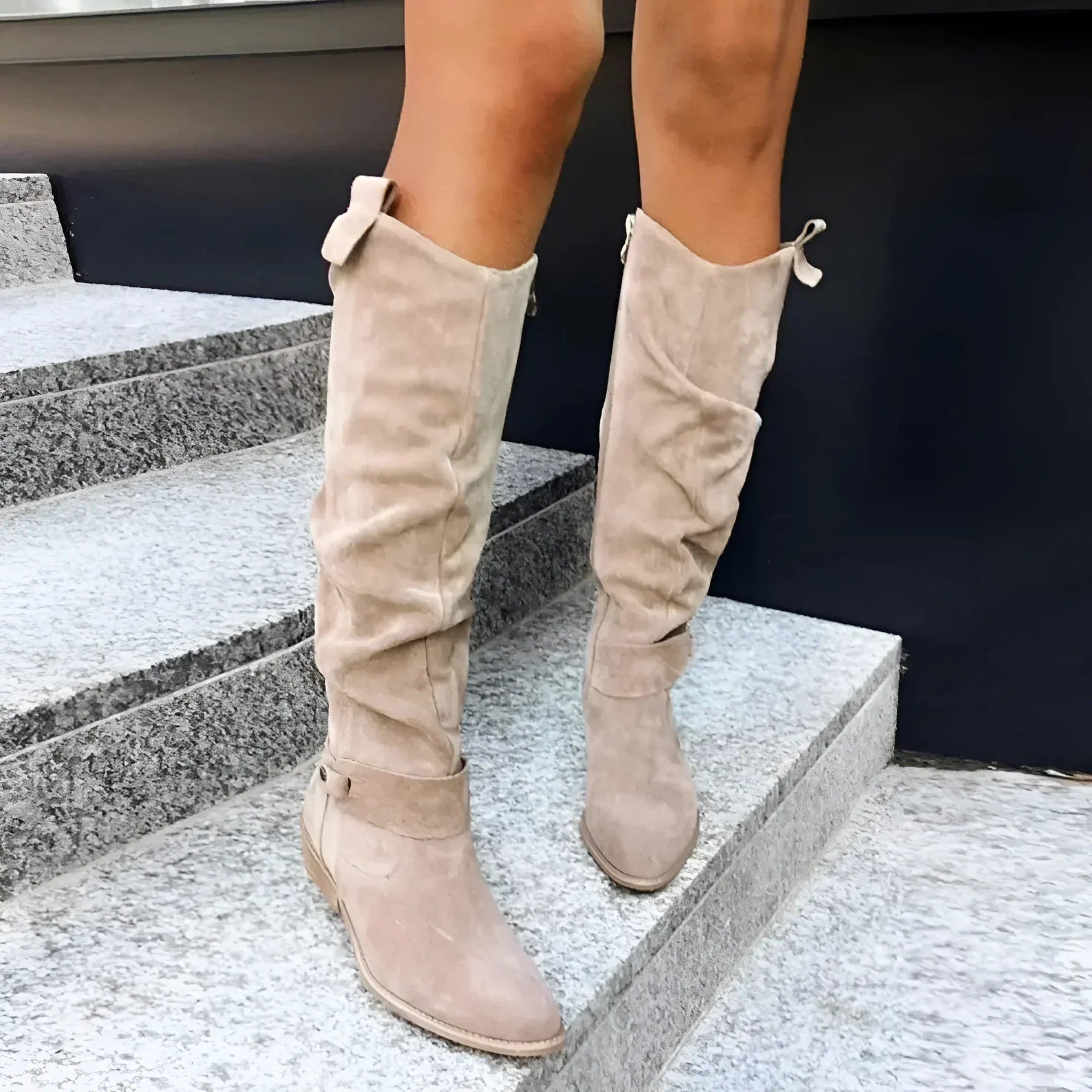 Sorinova | Stijlvolle Suède Knieboots
