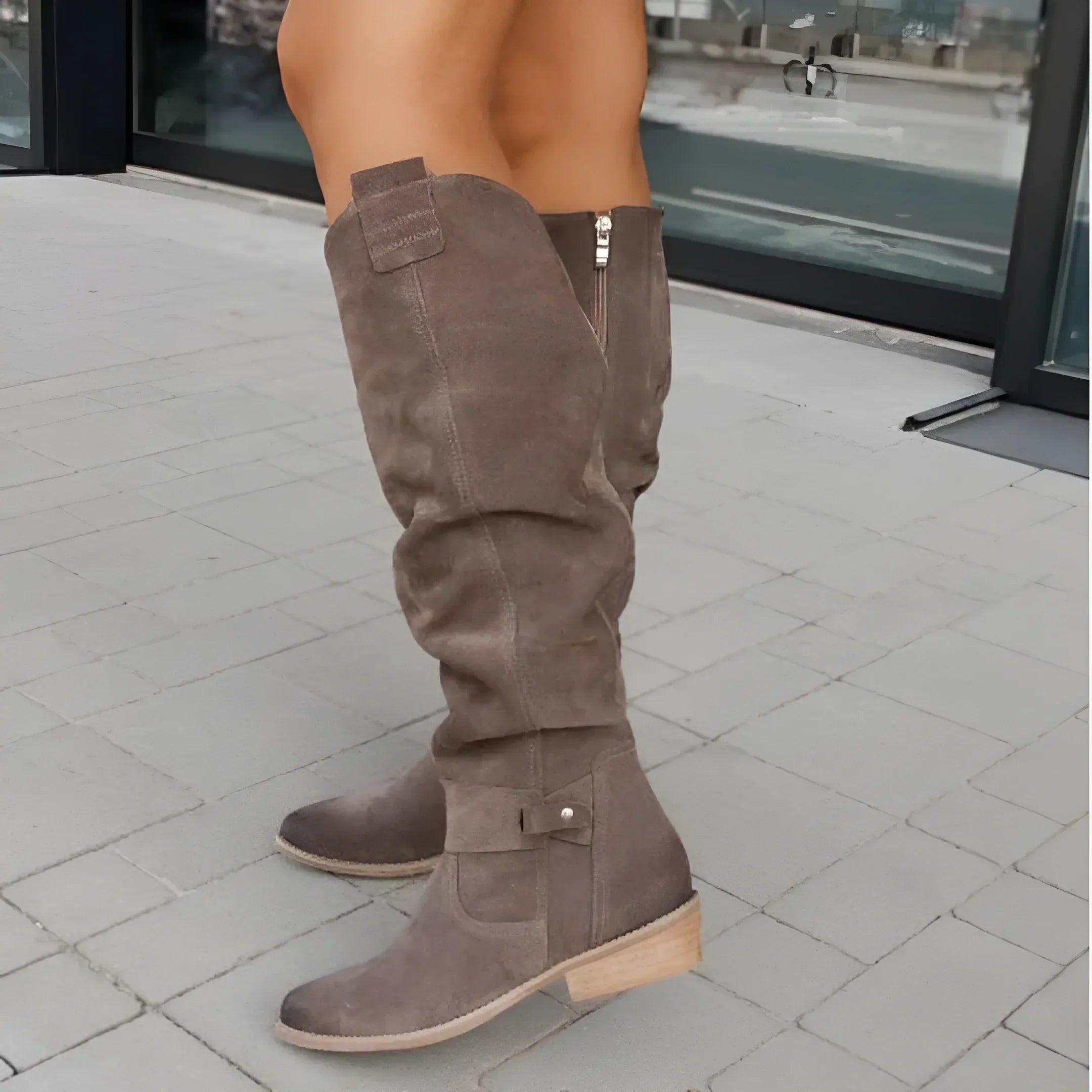 Sorinova | Stijlvolle Suède Knieboots