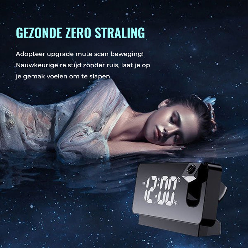 Modern Alarm Clock Projector | Multifunctionele Wekker Klok met Projectie