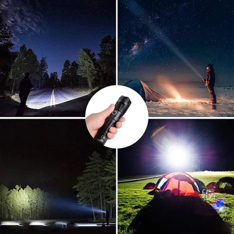 LED oplaadbare tactische laser zaklamp