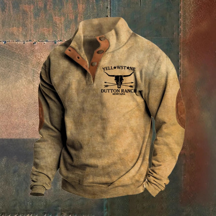 Yellowstone™️ | Exclusief Sweatshirt met knoophals