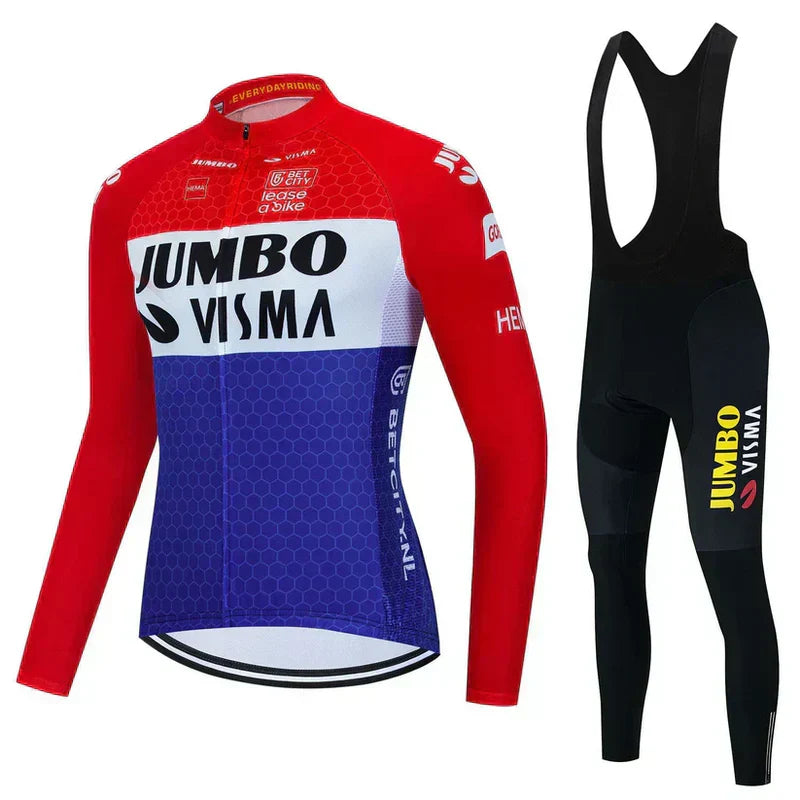 Jumbo Visma - Professionele wielerkledingset met lange mouwen