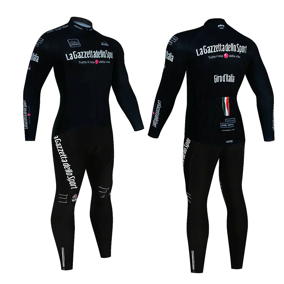 Professionele wieleroutfit met lange mouwen