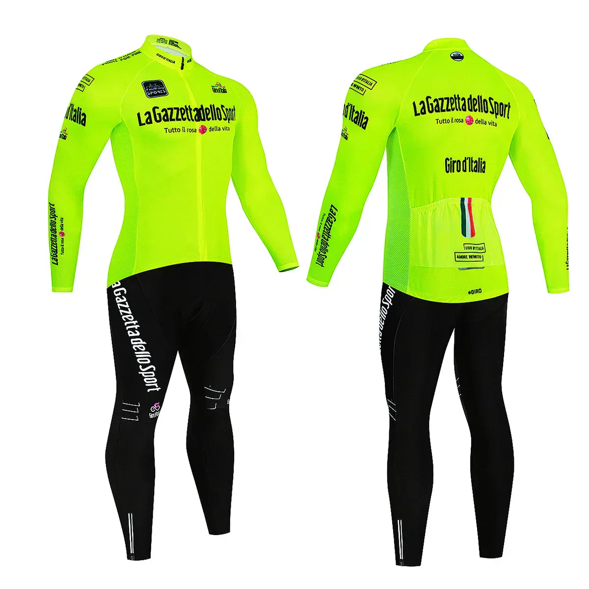 Professionele wieleroutfit met lange mouwen