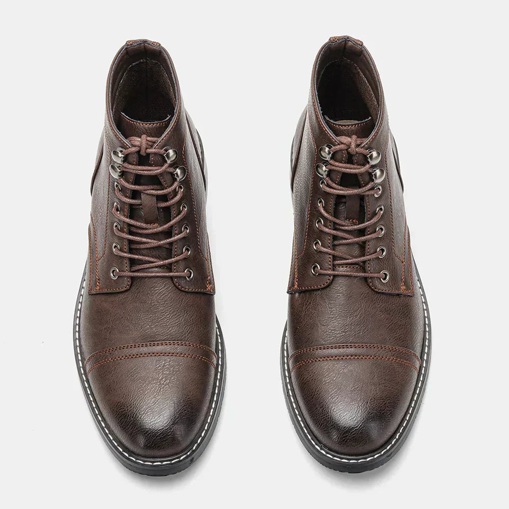 Finn™ | Klassieke Bruine Leren Herenboots