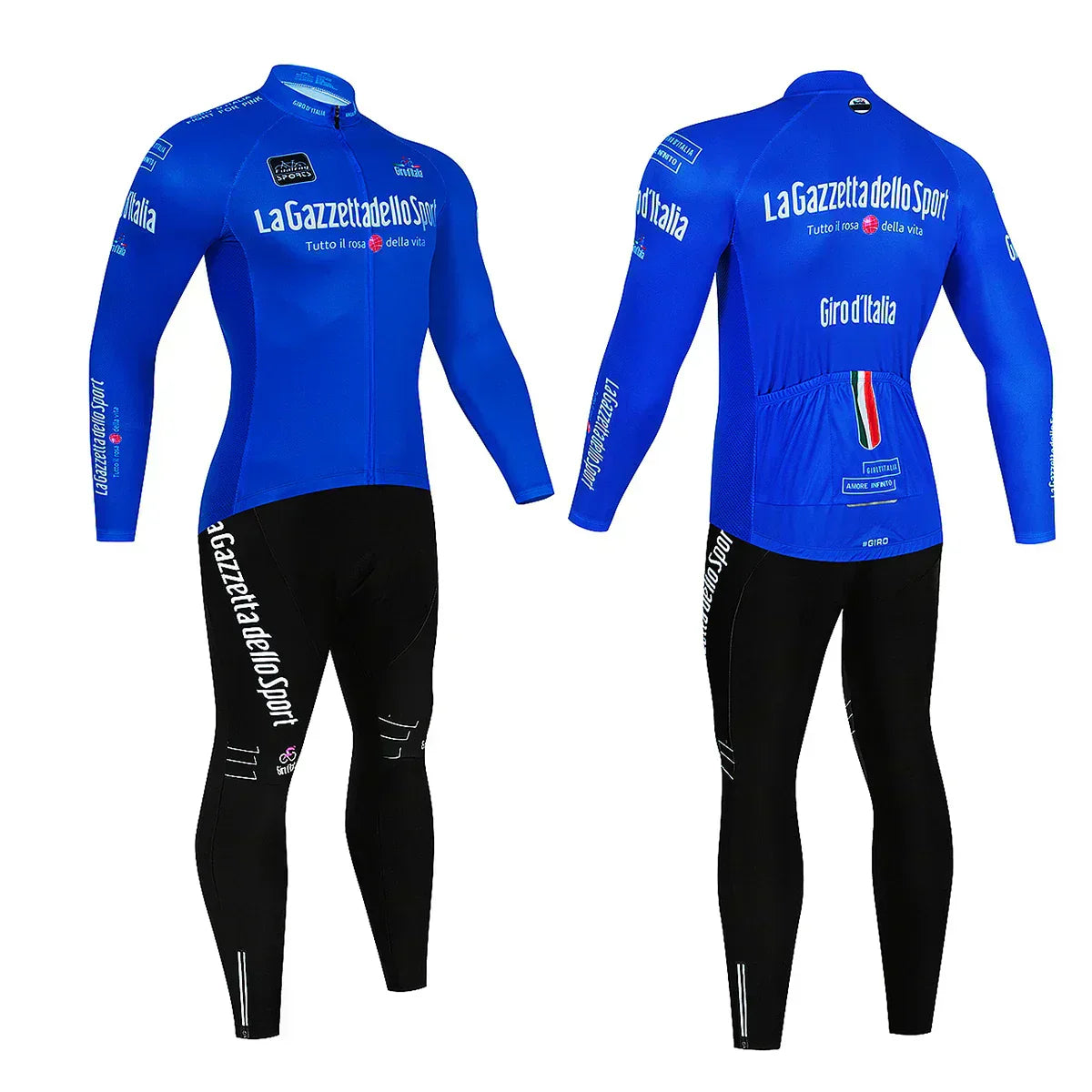 Professionele wieleroutfit met lange mouwen