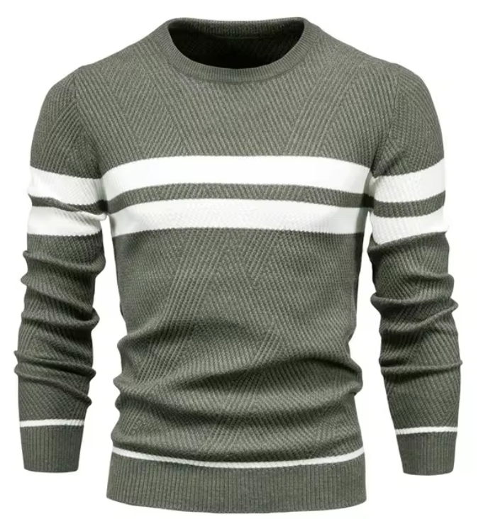 Gijs™️ | Stijlvolle herenpullover met visgraatpatroon
