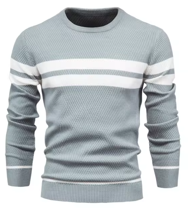 Gijs™️ | Stijlvolle herenpullover met visgraatpatroon