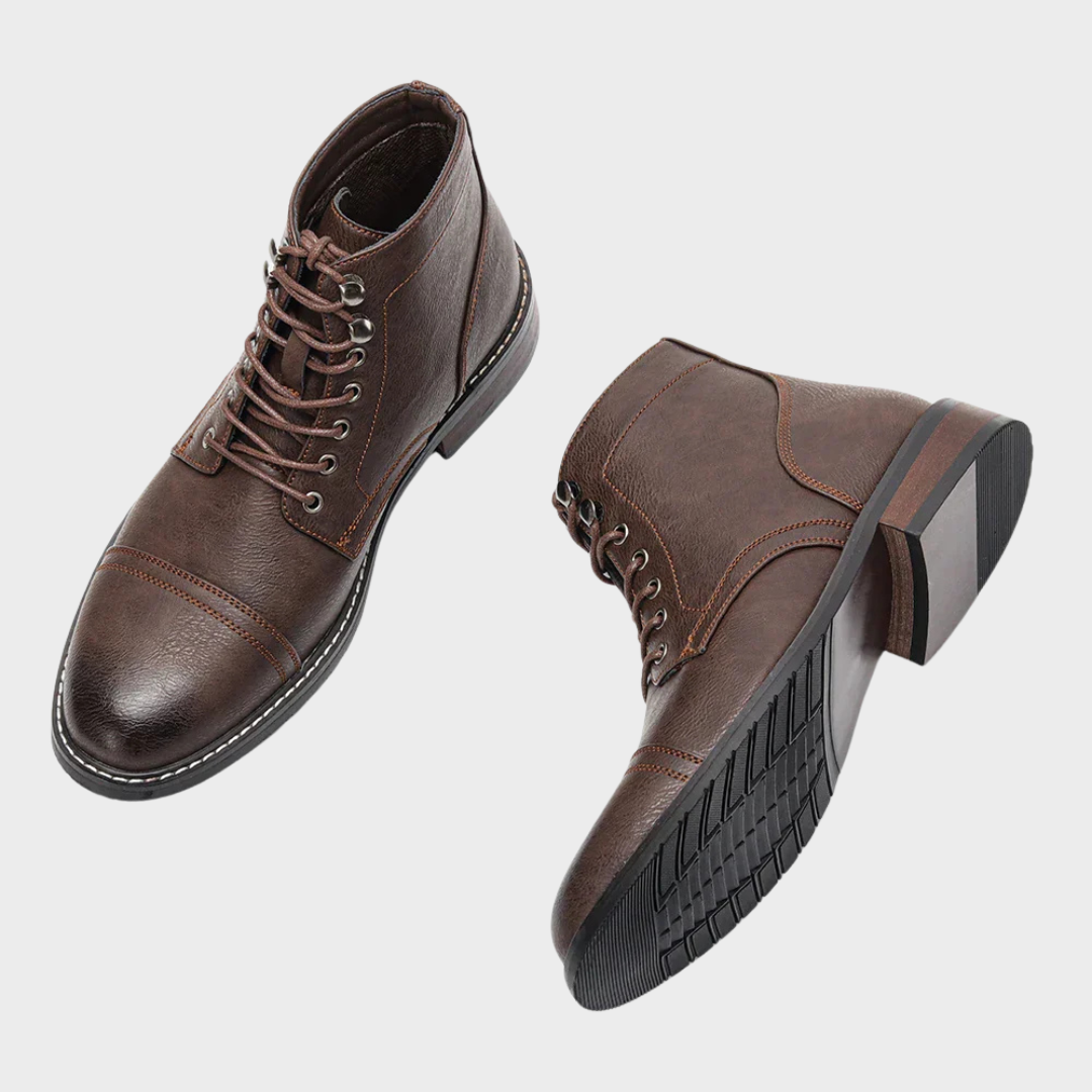 Finn™ | Klassieke Bruine Leren Herenboots