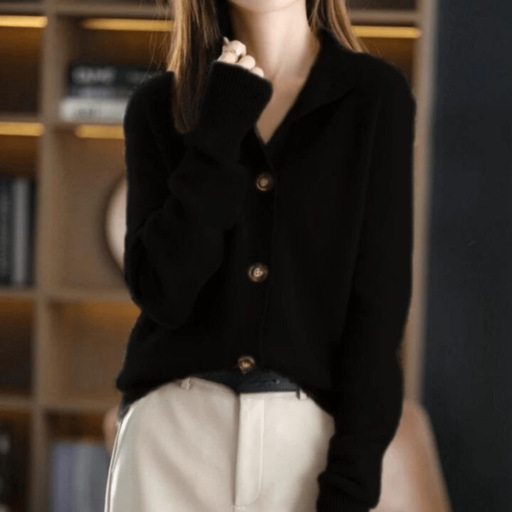 Lina™️ | Gebreid kasjmier vest