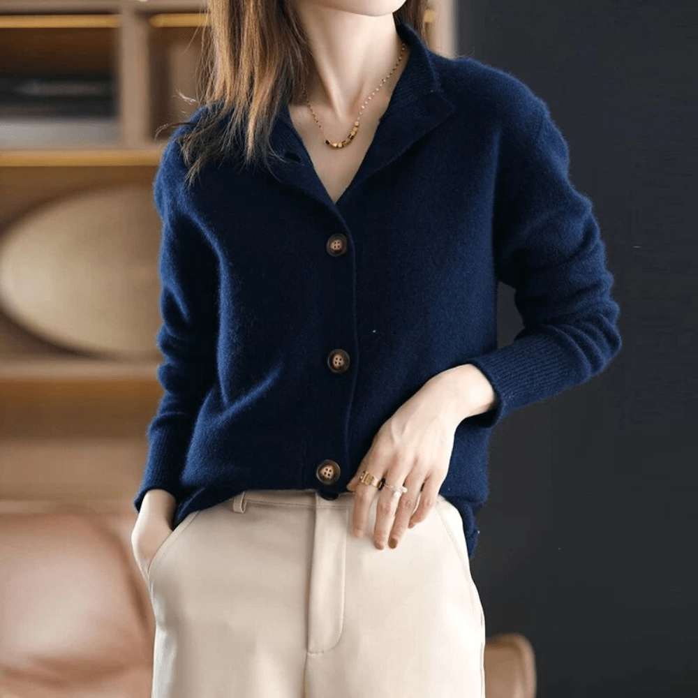 Lina™️ | Gebreid kasjmier vest