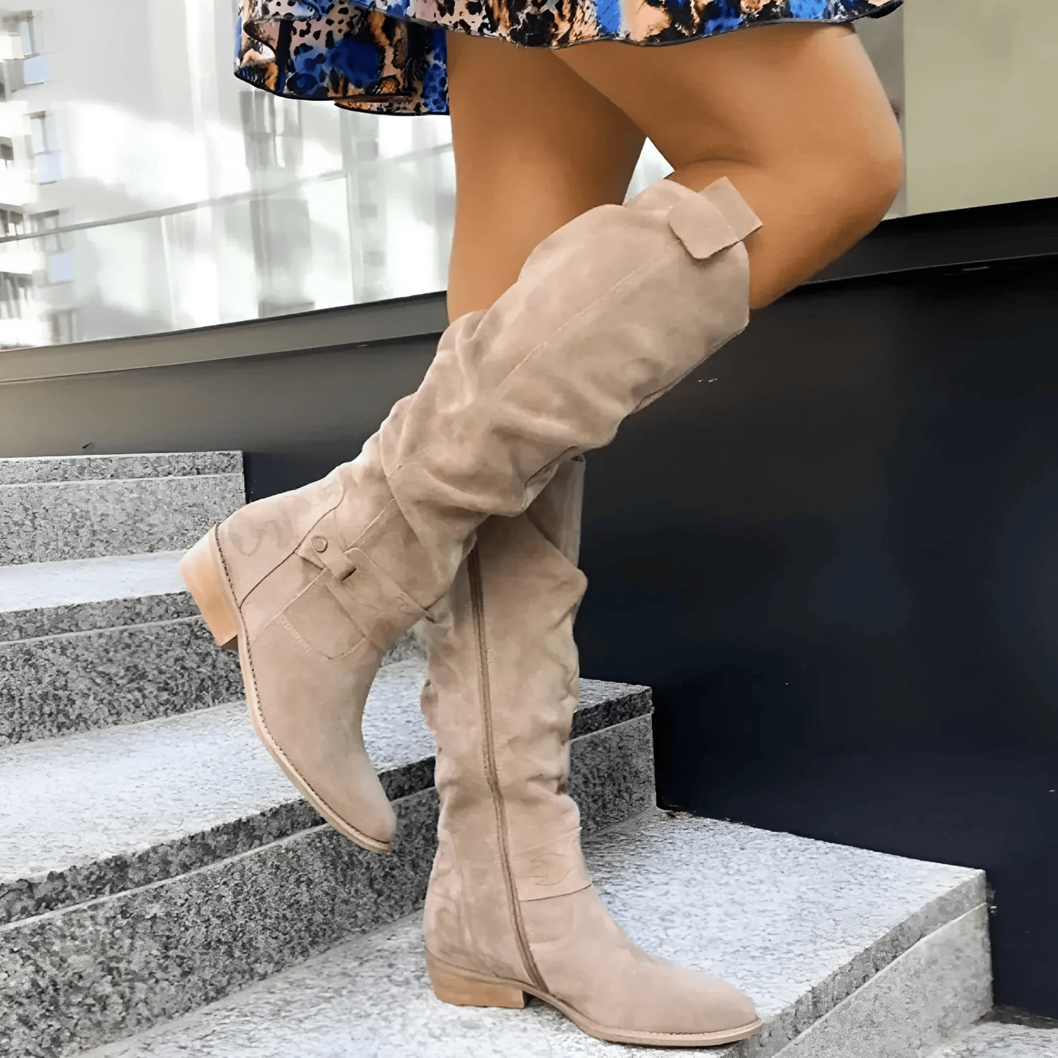 Sorinova | Stijlvolle Suède Knieboots