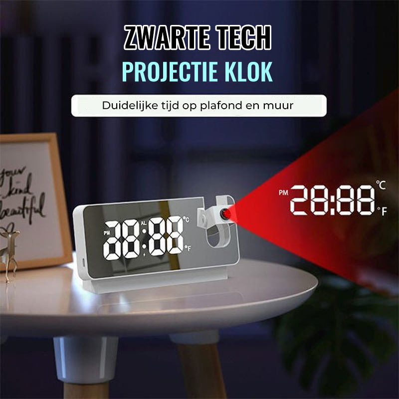 Modern Alarm Clock Projector | Multifunctionele Wekker Klok met Projectie