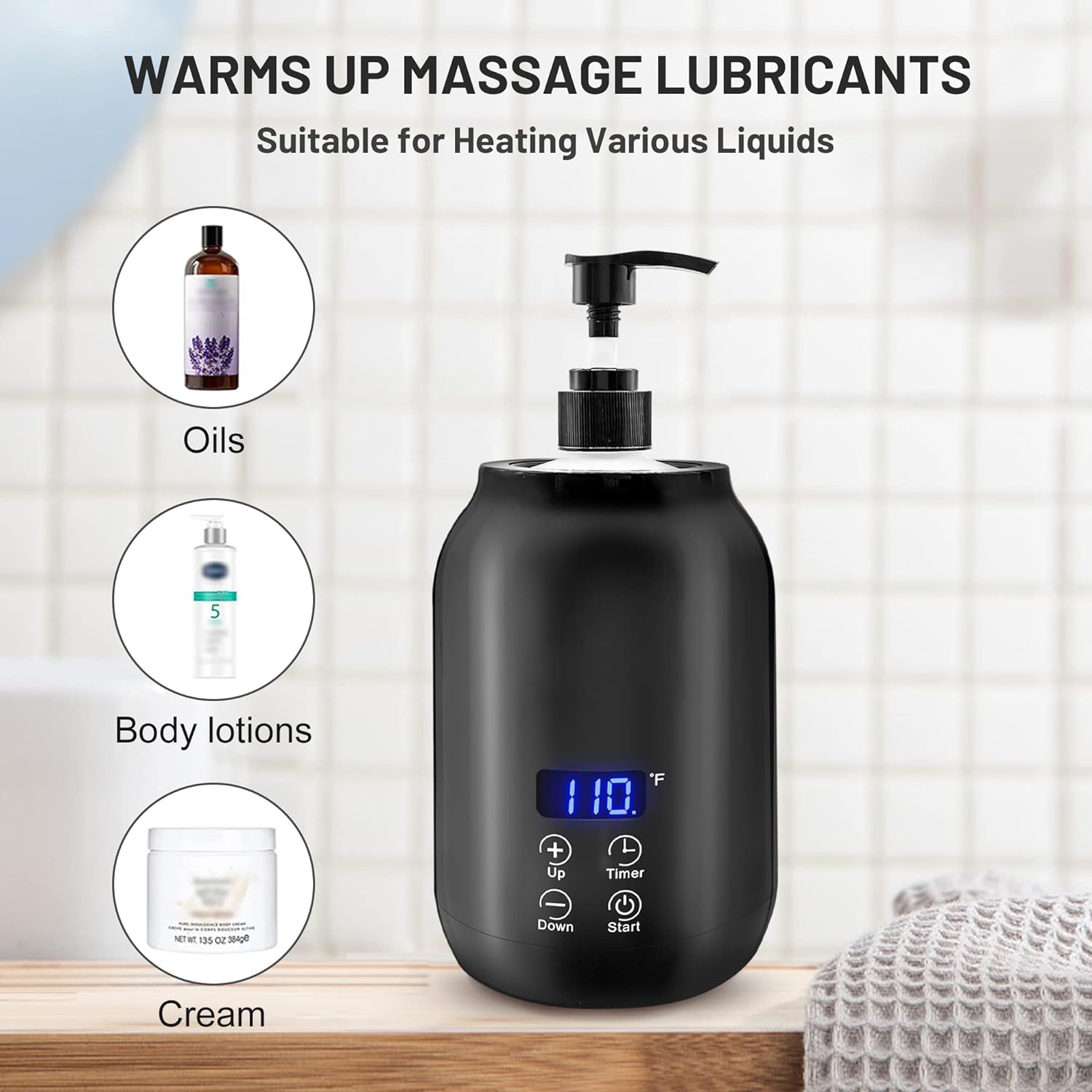 Professionele draagbare elektrische massage-olieverwarmer