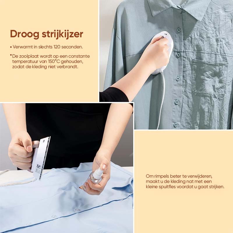 Reisstrijkijzer - Compact & Dubbele Spanning