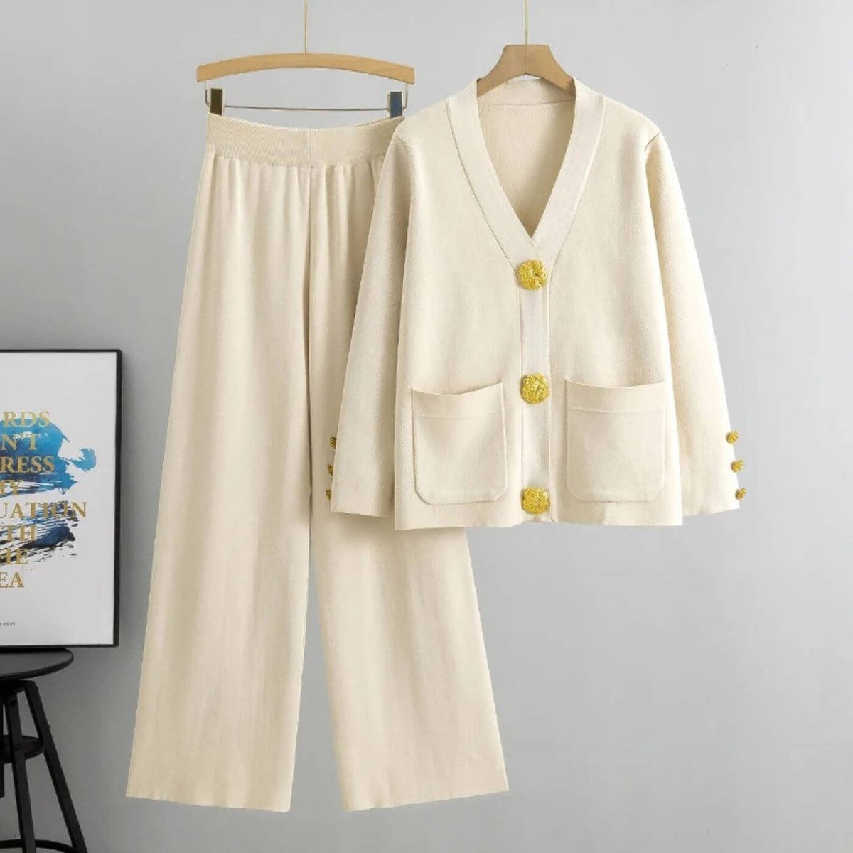 Sorinova - Christina™ - Lyxigt Stickat Set i 2 Delar