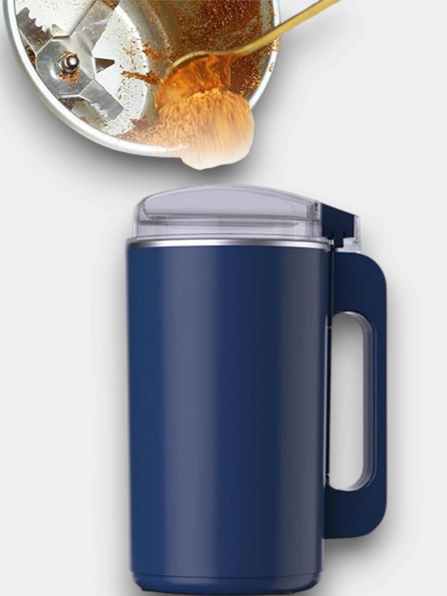 Draagbare Elektrische Koffiemolen 600 ml – Koffiebonenmaler met Veiligheidsmechanisme en RVS Bladen