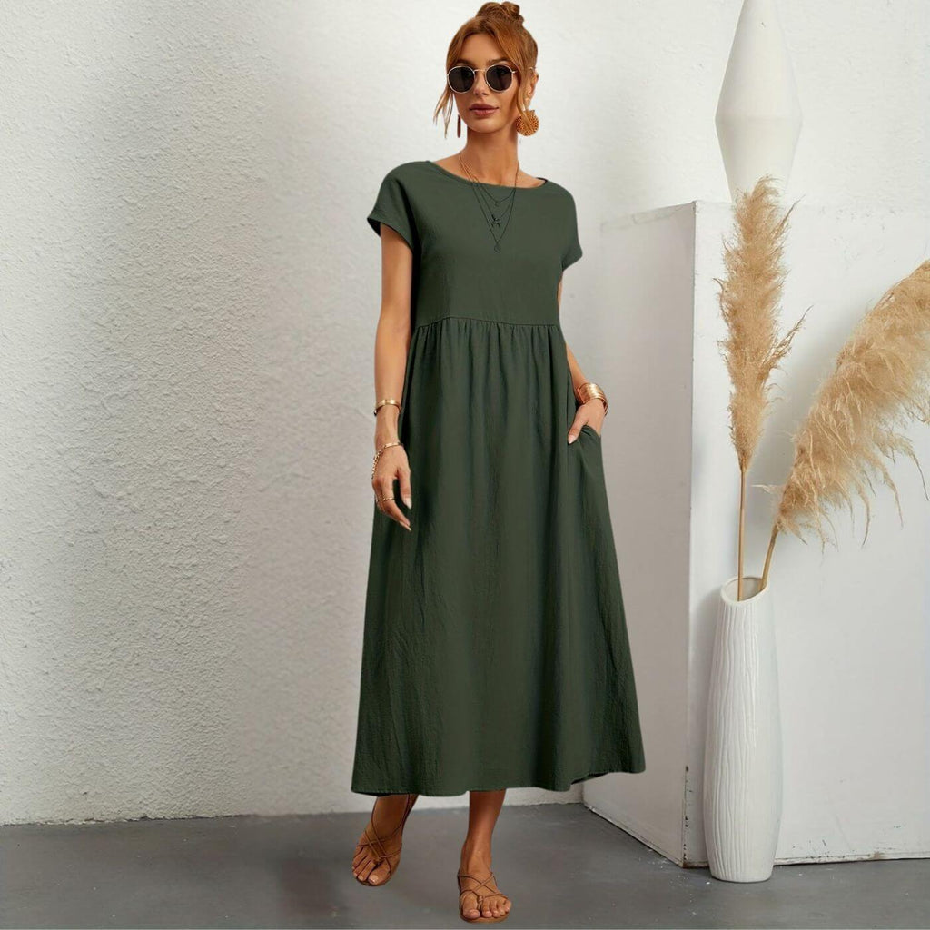 Sorinova - Ellie™- Andningsbar Linneklänning för Enkel Elegans