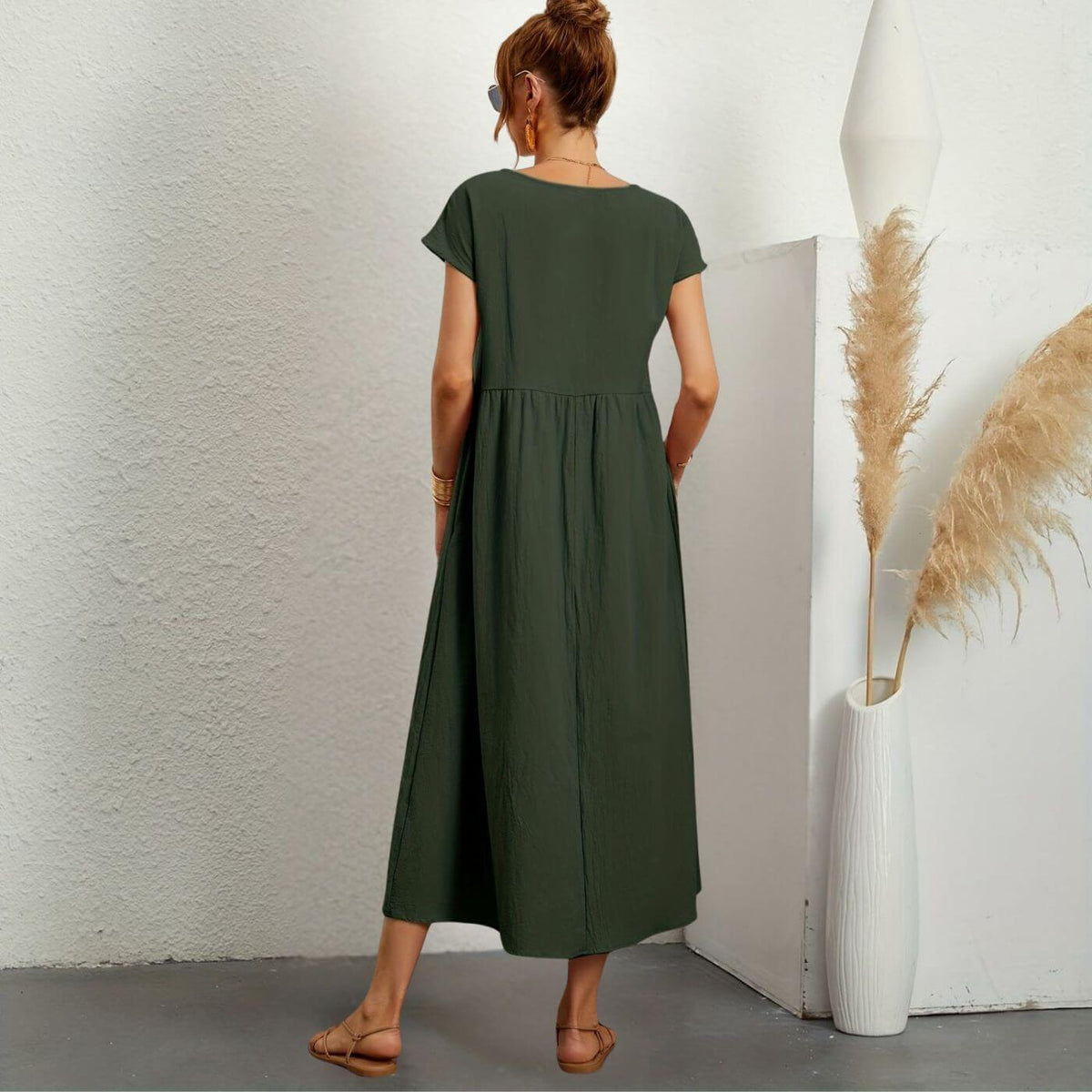 Sorinova - Ellie™- Andningsbar Linneklänning för Enkel Elegans