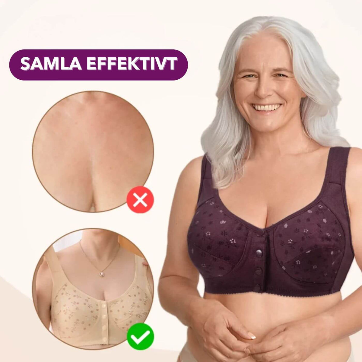 Sorinova - Emelia – Ultimat Komfort-BH för Äldre Kvinnor