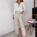 Sorinova - Hanna™ Stilrent Blus & Byx Set i 2 Delar