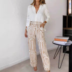 Sorinova - Hanna™ Stilrent Blus & Byx Set i 2 Delar