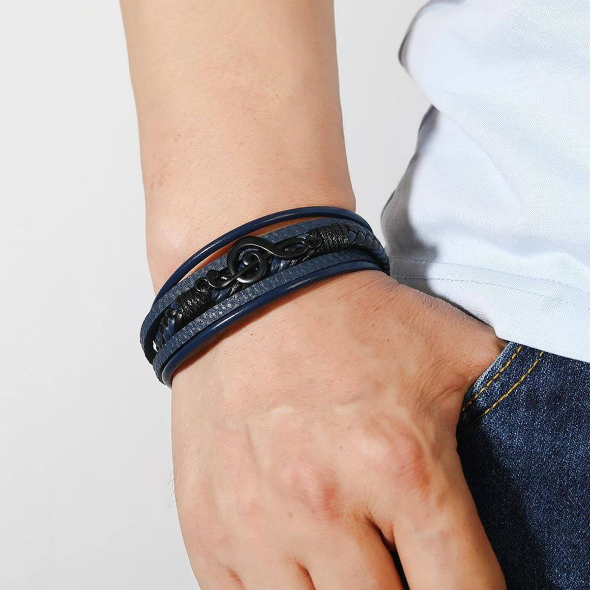 Lunero – Läderarmband med Musiksymbol för Musikälskare