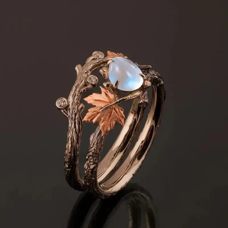 Ring met maanverlichte weide | Roségoud