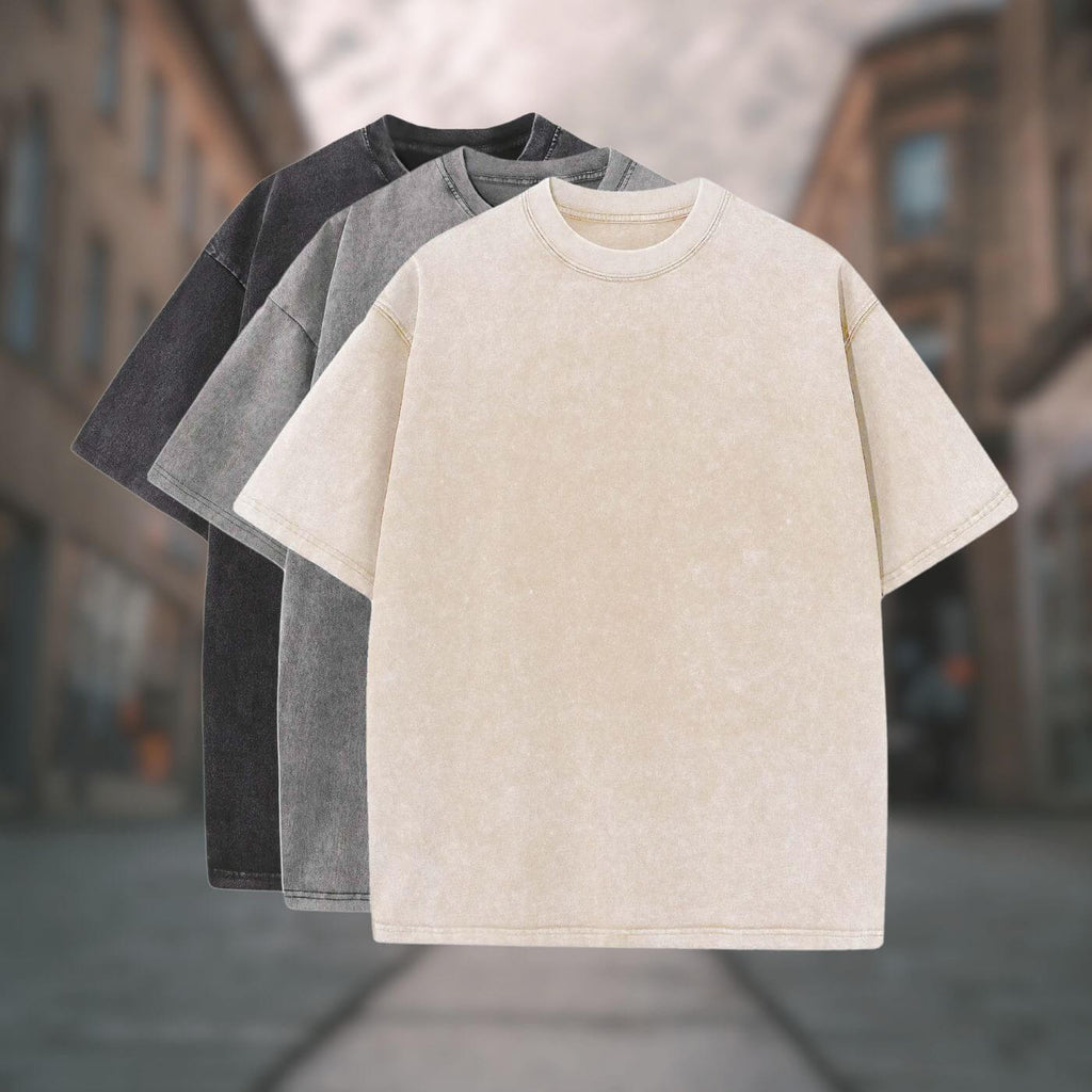 Sorinova - Rolf – Lös Passform Tvättad T-shirt (3-pack)
