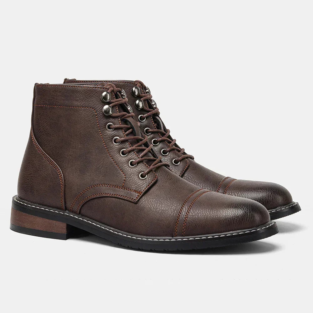 Finn™ | Klassieke Bruine Leren Herenboots