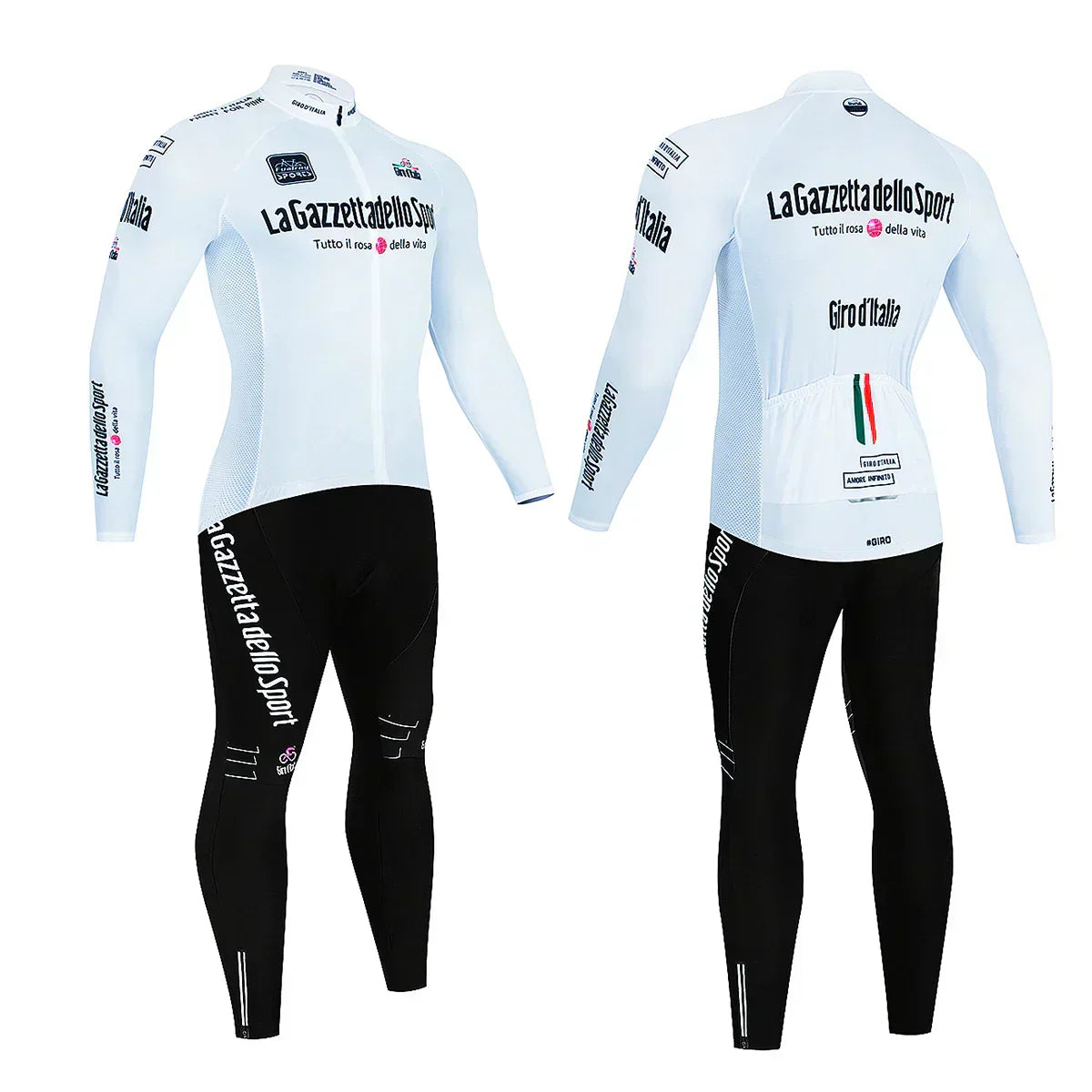 Professionele wieleroutfit met lange mouwen