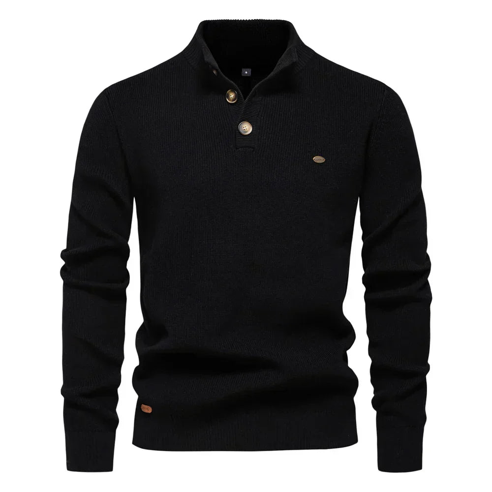 Finn™️ | Herenpullover met knoopdesign