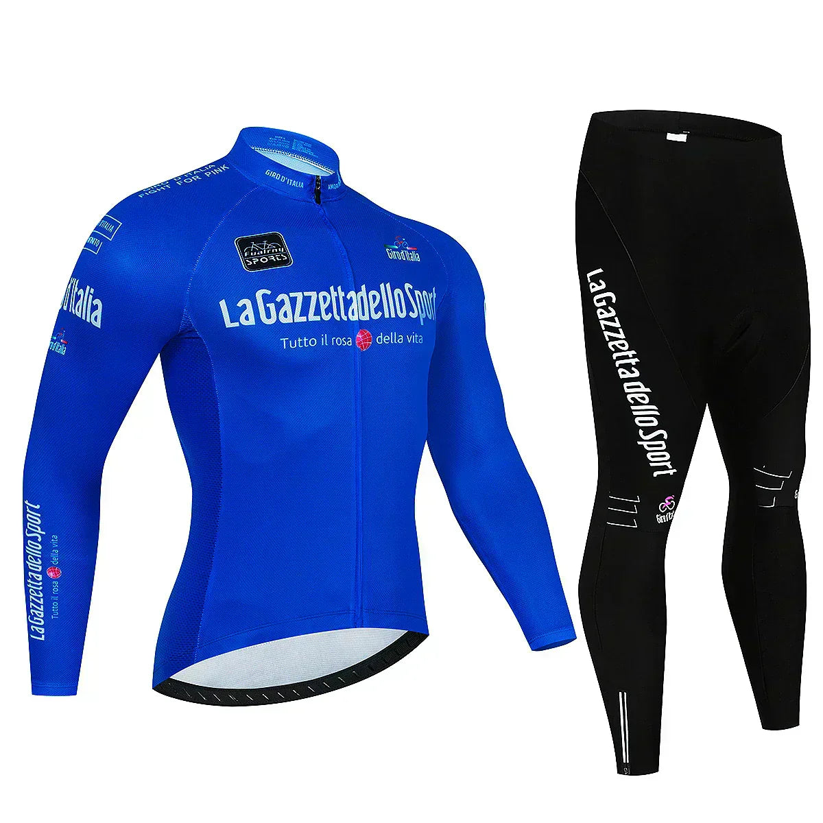 Professionele wieleroutfit met lange mouwen