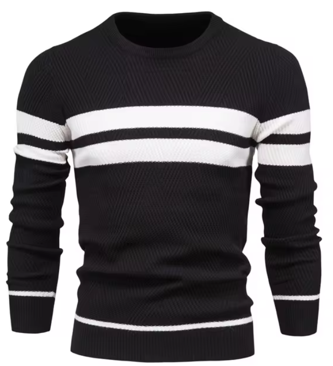 Gijs™️ | Stijlvolle herenpullover met visgraatpatroon