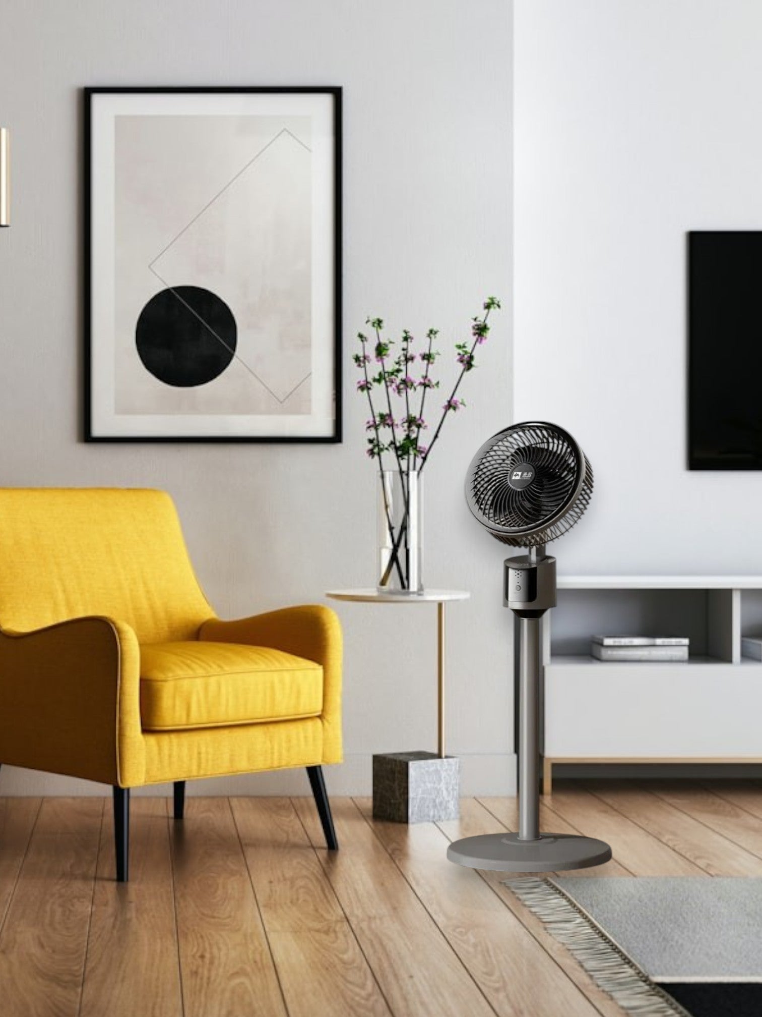 Stille USB-aangedreven Vloerventilator met 3 Snelheden - Energiebesparend en Ideaal voor Kleine Ruimtes