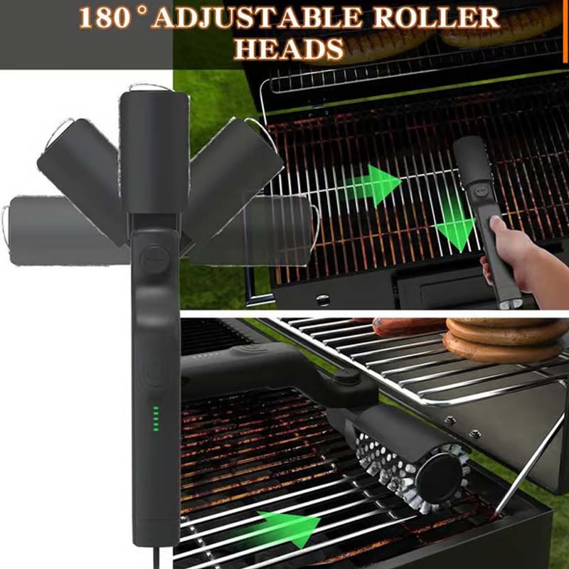 🔥Draadloze Elektrische BBQ Borstelreiniger: Krachtige Motor + Snelveranderbare Koppen – Schoonmaken Zonder Moeite!